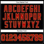 Custom Name Number Basketball Jersey Personalized Black Red Pinstripe Red Gold Authentic Team Gear Personalized Black Red