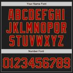 Custom Black and Red Pinstripe Baseball Jersey - Old Gold Personalization Available Personalized Black Red Pinstripe Red-Old