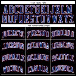 Personalized Red-Royal Basketball Jersey with Black Red Pinstripe Design Personalized Black Red Pinstripe Red-Royal Basketball