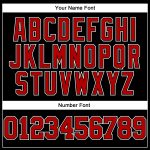 Custom Red-Black Pinstripe Softball Jersey with Personalized Name & Number - Authentic Team Apparel Personalized Black Red