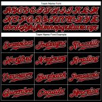 Custom Red-Black Pinstripe Softball Jersey with Personalized Name & Number - Authentic Team Apparel Personalized Black Red