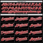 Personalized Black Red Pinstripe Baseball Jersey - Custom Red-White Style, Size 2 Personalized Black Red Pinstripe Red-White
