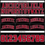 Personalized Red Black Pinstripe Basketball Shorts for Men and Women Personalized Black Red Pinstripe Red-White Basketball