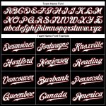 Customizable Black Red Pinstripe Baseball Jersey for Men and Women Personalized Black Red Pinstripe White-Red Baseball Jersey