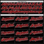 Personalized Black Red Pinstripe Sleeveless Baseball Jersey for Men - Custom Sports Apparel Personalized Black Red Pinstripe