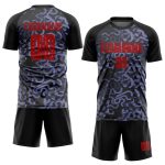 Personalized Black Red Purple Soccer Jersey - Third Sublimation Uniform Personalized Black Red-Purple Third Sublimation Soccer
