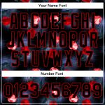 Custom Personalized Varsity Letterman Jacket with 3D Black Red Rose Design - Full-Snap Bomber, Team Name and Number Personalized