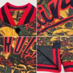 Personalized Black Red Rose Skull 3D Varsity Letterman Bomber Jacket Personalized Black Red Rose Skull Fashion 3D Bomber