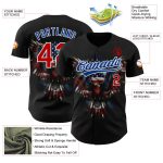 Custom Name Number 3D American Flag Eagle Baseball Jersey - Personalized Black Red-Royal Patriotic Team Apparel Personalized