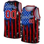 Custom Name Number 3D American Flag Basketball Jersey - Personalized Black Red-Royal Fashion Team Apparel Personalized Black