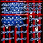 Custom Name and Number 3D American Flag T-Shirt | Personalized Black Red-Royal Fashion Performance Tee Personalized Black