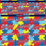 Autism Awareness Custom Basketball Jersey with 3D Puzzle Pattern, Personalized Name & Number, Black Red-Royal Design Personalized
