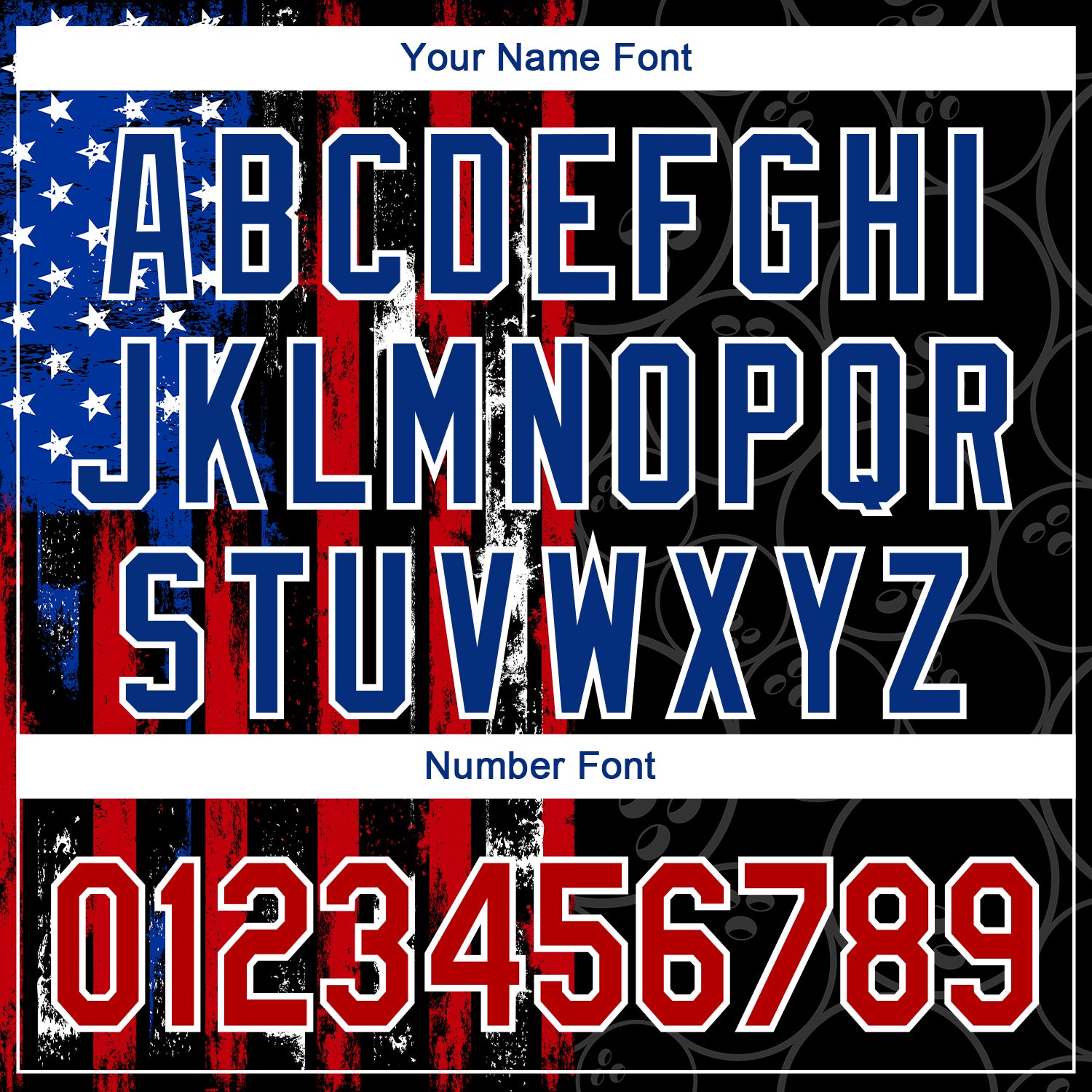 Personalized Black Red-Royal 3D Pattern Design Bowling Ball American Flag Performance Polo Shirt Team Custom Name and Number Custom American Flag 3D Pattern Performance Polo Shirt, Personalized Black Red-Royal with Team Name and Number Personalized - Image 5