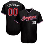 Custom Name and Number Personalized Black Red-Royal Authentic Baseball Jersey Personalized Black Red-Royal Authentic Baseball