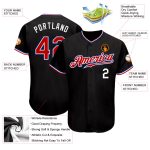 Custom Name and Number Personalized Black Red-Royal Authentic Baseball Jersey Personalized Black Red-Royal Authentic Baseball