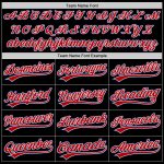 Custom Black Red-Royal Throwback Baseball Jersey - Personalized Team Name & Number Personalized Black Red-Royal Authentic