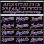Personalized Bomber Jacket Black Red-Royal Two Tone Varsity Full-Snap Letterman 2 Personalized Black Red-Royal Bomber Full-Snap
