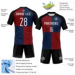 Custom Name Number Personalized Sublimation Volleyball Jersey Team Uniform Black Red Royal Geometric Design Personalized