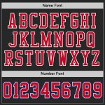 Custom Name and Number Authentic Throwback Football Jersey - Personalized Black Red-Royal Mesh Team Jersey Personalized Black