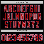 Customizable Performance T-Shirt in Black Red Royal - Ideal for Active Wear Personalized Black Red-Royal Performance T-Shirt