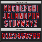 Personalized Two Tone Black Red-Royal Baseball Jersey for Men and Women Personalized Black Red-Royal Two Tone Baseball Jersey