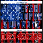Personalized 3D Distressed American Flag Baseball Jersey in Black, Red, and Royal White Personalized Black Red Royal-White