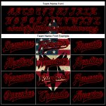 Personalized Vintage USA Flag Black Red Spartan Logo 3D Bomber Varsity Letterman Jacket Personalized Black Red Spartan Logo