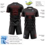 Custom Black Red Soccer Jersey Sublimation Uniform for Teams - Size 31 Personalized Black Red Sublimation Soccer Uniform