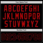 Personalized Black and Red Throwback Baseball Jersey for Men and Women Personalized Black Red Throwback Baseball Jersey