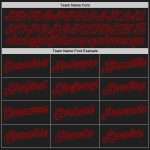 Custom Black Red Throwback Basketball Jersey for Men and Women, Size 3 Personalized Black Red Throwback Basketball Jersey