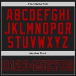 Custom Black Red Throwback Basketball Jersey for Men and Women, Size 3 Personalized Black Red Throwback Basketball Jersey