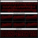 Custom Black Red Basketball Shorts for Men - Throwback Style Athletic Wear Personalized Black Red Throwback Basketball Shorts