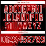 Custom 3D Abstract Brush Stroke Baseball Jersey in Black Red White - Personalized Design Personalized Black Red-White 3D