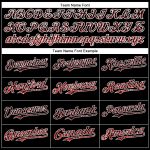 Personalized 3D Abstract Glittering Dot Baseball Jersey - Black Red White Design Personalized Black Red-White 3D Abstract