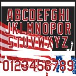 3D American Flag T-Shirt for Men, Personalized Patriotic Performance Tee in Black Red and White Personalized Black Red-White