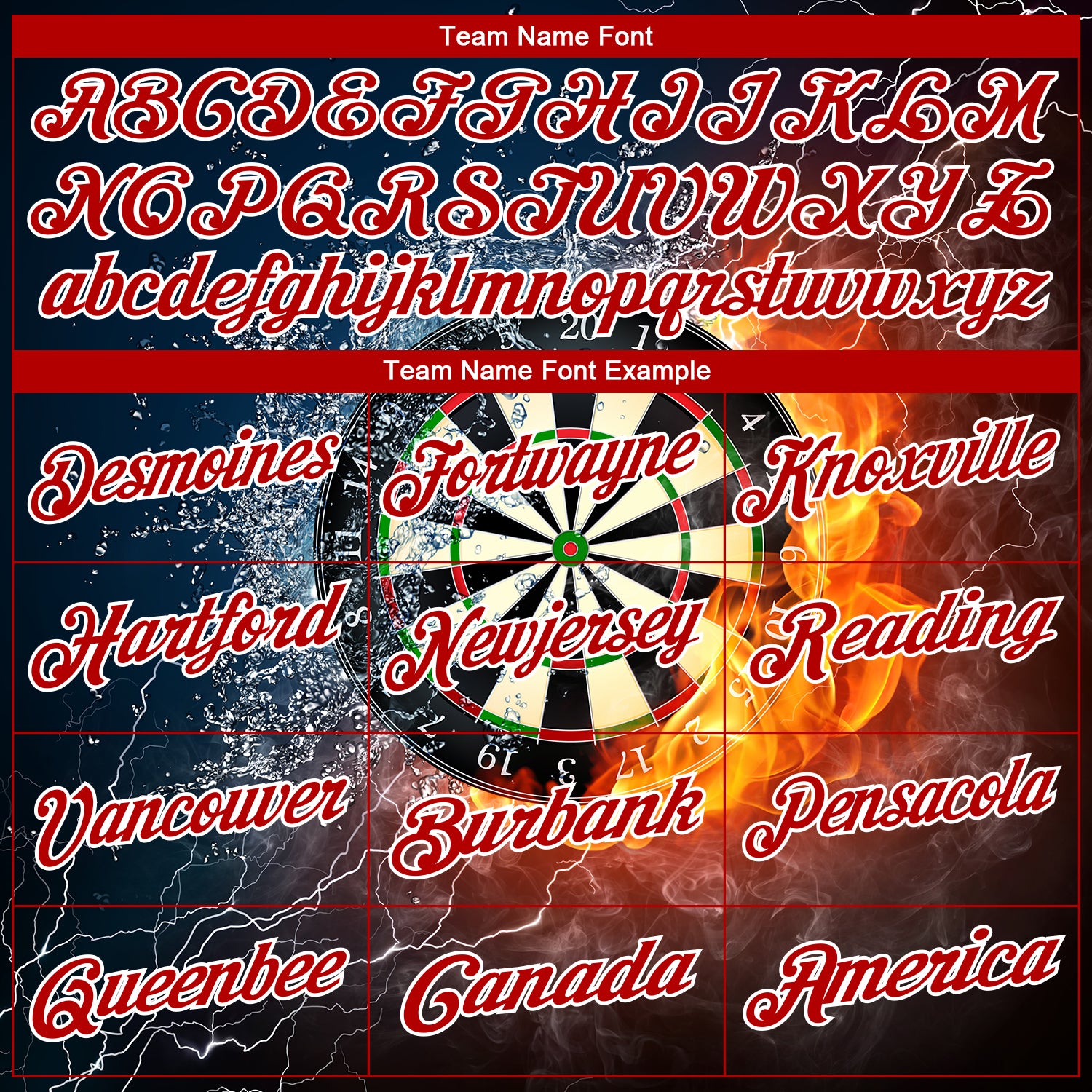Personalized 3D Flame Golf Polo Shirt - Black Red-White Performance Apparel Personalized Black Red-White 3D Flame Dart Board - Image 4