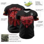 Personalized Gothic Devil Heart Baseball Jersey Black Red-White 3D Design Personalized Black Red-White 3D Gothic Style Devil