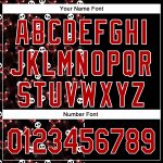 Personalized Gothic Skull Baseball Jersey in Black Red-White 3D Style Personalized Black Red-White 3D Gothic Style Skull
