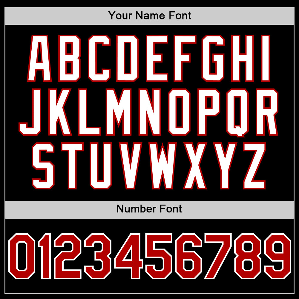 Personalized 3D Gradient Twinkle Star Baseball Jersey in Black Red White Personalized Black Red-White 3D Gradient Style Twinkle - Image 5