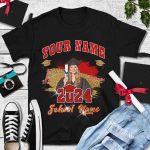 Custom Graduating T-Shirt, 3D Design in Black Red-White, Perfect for Graduation Performance Personalized Black Red-White
