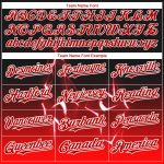 Personalized 3D Lightning Baseball Jersey Black Red White - Custom Name & Number Personalized Black Red-White 3D Lightning