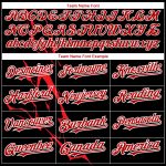Custom 3D Lightning Baseball Jersey in Black Red-White - Personalize Your Style Personalized Black Red-White 3D Lightning