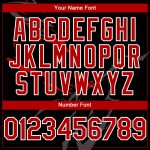 Custom 3D Lightning Baseball Jersey in Black Red-White, Personalized Sports Apparel for Fans Personalized Black Red-White