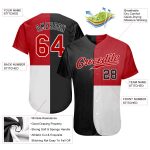 Personalized 3D Multicolor Baseball Jersey in Black Red-White - Custom Sports Apparel Personalized Black Red-White 3D Multicolor