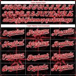 Personalized 3D Navigation Compass Baseball Jersey in Black Red-White Personalized Black Red-White 3D Navigation Compass