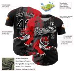 Customized Tiger Baseball Jersey with 3D Black Red-White Pattern, Team Name and Number - Authentic Personalized Design Personalized