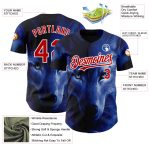 Custom Name Number Wolf Baseball Jersey 3D Pattern Black Red White Personalized Team Apparel Personalized Black Red-White