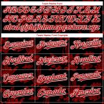 Personalized 3D Pattern Black Red-White Baseball Jersey with Custom Name & Number - Authentic Team Design Personalized Black