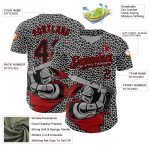 Personalized 3D Pattern Knight Hero Baseball Jersey - Black Red-White Art Design Personalized Black Red-White 3D Pattern