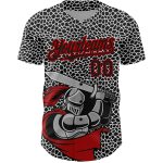 Personalized 3D Pattern Knight Hero Baseball Jersey - Black Red-White Art Design Personalized Black Red-White 3D Pattern